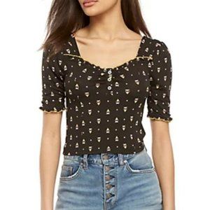 Free People Bosanova Pullover Top, cut lettuce hem
